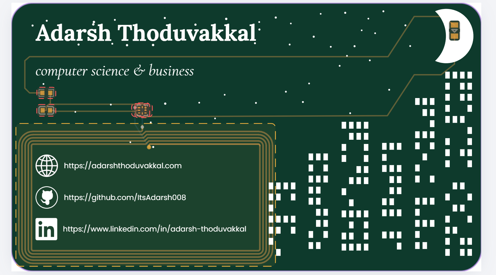 Business Card with preliminary artwork